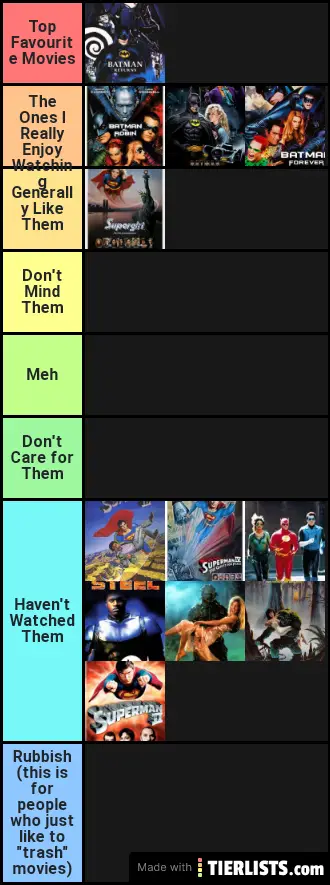 Should watch more old DC movies and yes I unironically like Batman&Robin