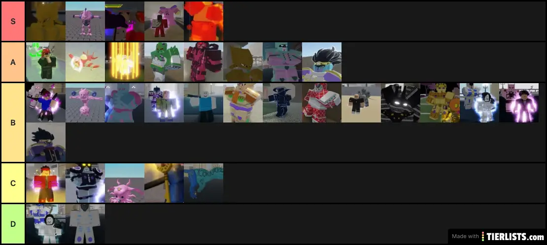 tier spin yba stand tierlists lists maker
