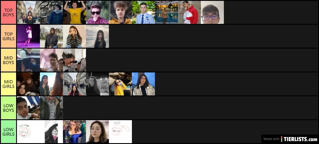 TIER LIST COLEGI 9A