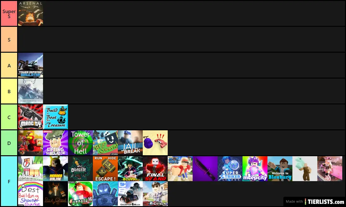tier liste roblox