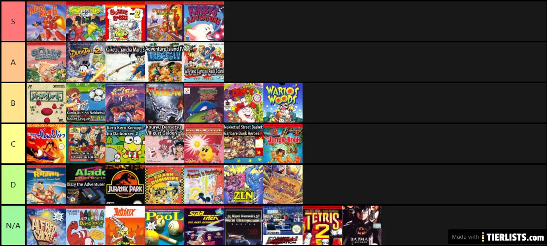 Top NES Games of 1993-94