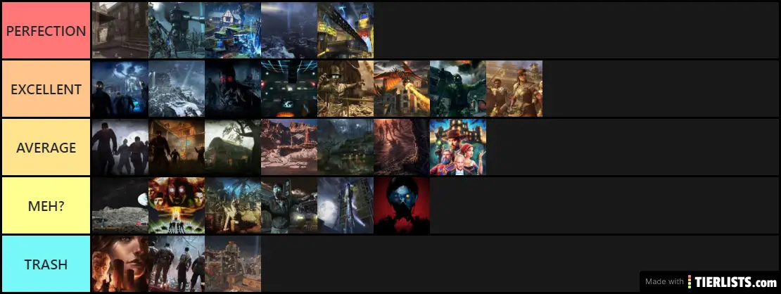 Treyarch zombie maps best to worst