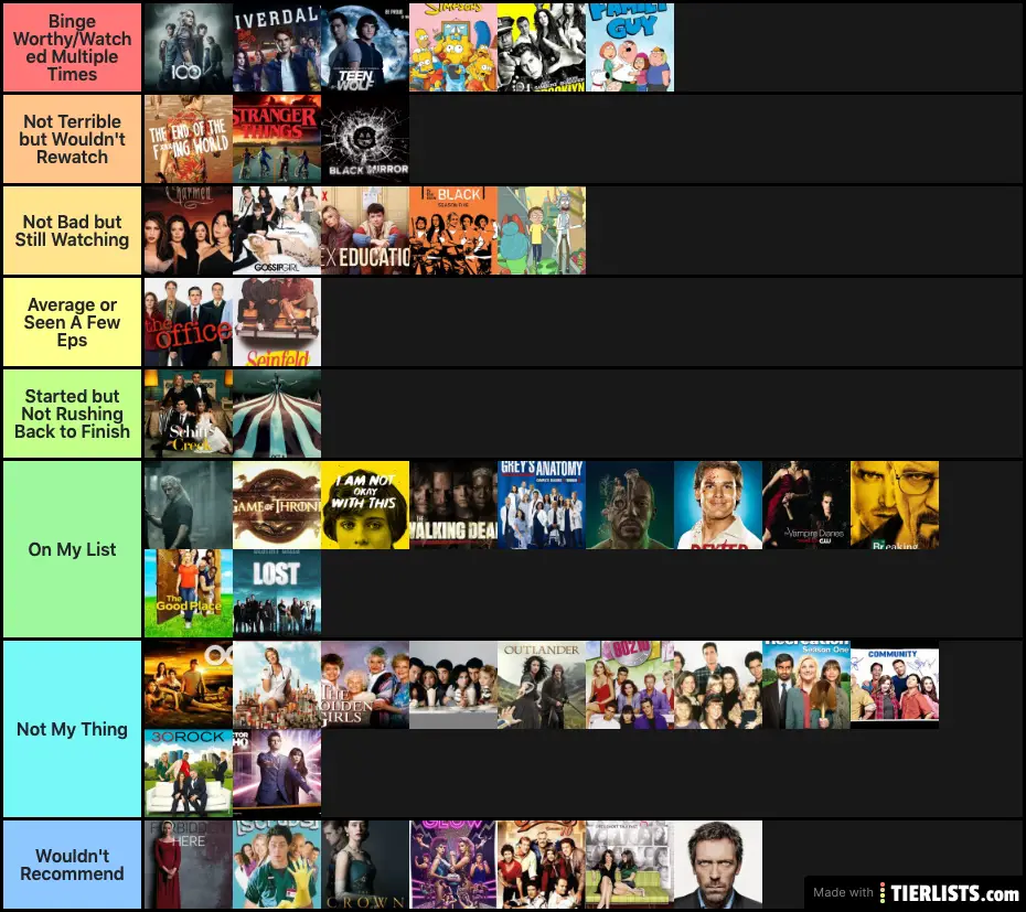 TV Series Tier List