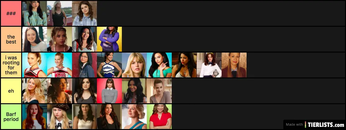 TV SHOW CHARACTERS (female)
