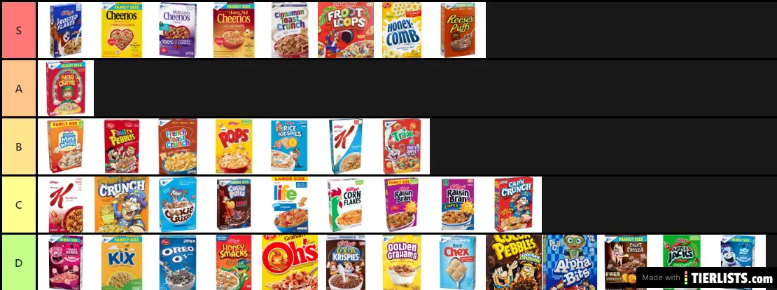 Ultimate Cereal Tier List