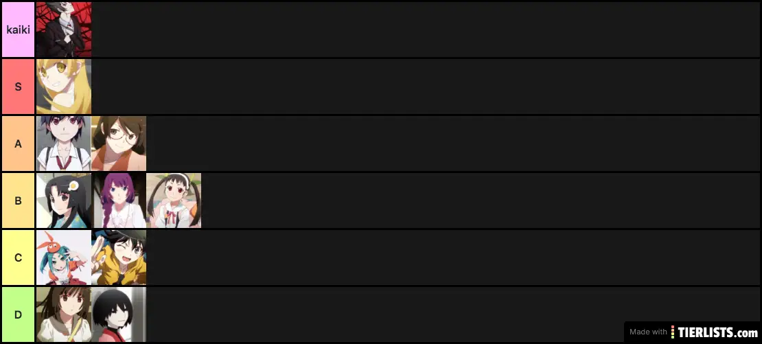 ultimate monogatari series waifu list