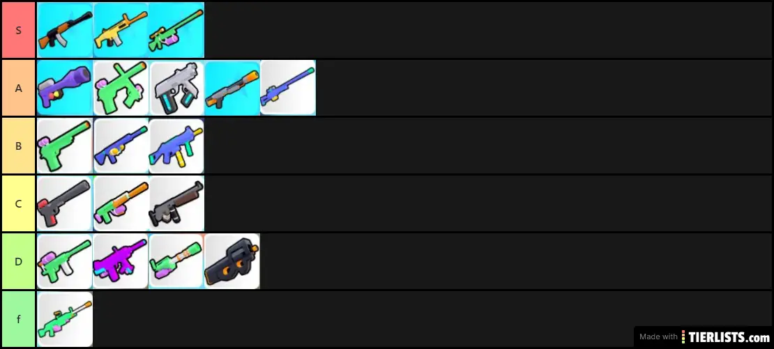weapons in big paintball teir list